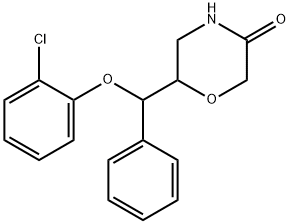 6-((2-Chlorophenoxy)(phenyl)Methyl)Morpholin-3-one Structure