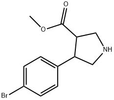 Trans-Methyl 4-(4-broMophenyl)pyrrolidine-3-carboxylate Structure