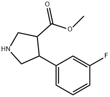 Trans-Methyl 4-(3-fluorophenyl)pyrrolidine-3-carboxylate Structure