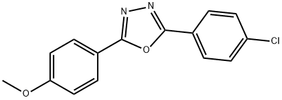 2-(4-クロロフェニル)-5-(4-メトキシフェニル)-1,3,4-オキサジアゾール 化学構造式