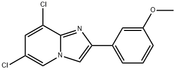 6,8-Dichloro-2-(3-Methoxyphenyl)iMidazo[1,2-a]pyridine 化学構造式