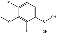 4-BroMo-2-fluoro-3-Methoxyphenylboronic acid Structure