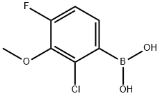 (2-Chloro-4-fluoro-3-Methoxyphenyl)boronic acid Struktur