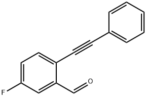 5-fluoro-2-(2-phenylethynyl)benzaldehyde Structure