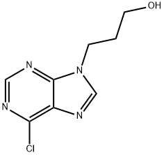 3-(6-Chloro-purin-9-yl)-propan-1-ol 结构式