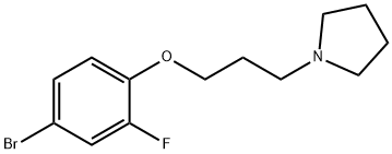 1-(3-(4-broMo-2-fluorophenoxy)propyl)pyrrolidine Struktur