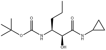 N-[(1S)-1-[(1S)-2-(环丙基氨基)-1-羟基-2-氧代乙基]丁基]氨基甲酸叔丁酯,944716-71-6,结构式