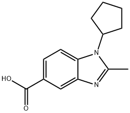 1-Cyclopentyl-2-Methyl-1,3-benzodiazole-5-carboxylic acid Structure