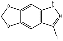 3-Iodo-5,6-(Methylenedioxy) 1H-indazole Struktur