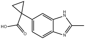 1-(2-METHYL-1H-BENZIMIDAZOL-6-YL)Cyclopropanecarboxylic acid price.