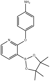 4-[[3-(4,4,5,5-四甲基-1,3,2-二氧杂环戊硼烷-2-基)-2-吡啶基]氧基]-苯烯胺,945599-51-9,结构式