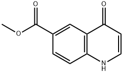 4-オキソ-1,4-ジヒドロキノリン-6-カルボン酸メチル 化学構造式