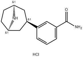 3-((1R,3R,5S)-8-氮杂双环[3.2.1]辛基苯甲酰胺盐酸盐,949904-53-4,结构式