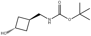 反式-3-(BOC氨基甲基)环丁醇,952029-48-0,结构式