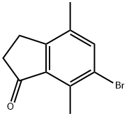 6-BroMo-4,7-diMethyl-2,3-dihydro-1H-inden-1-one Structure