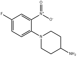 1-(4-fluoro-2-nitrophenyl)piperidin-4-aMine Struktur