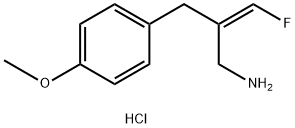 (Z)-3-fluoro-2-(4-Methoxybenzyl)allylaMine hydrochloride 化学構造式