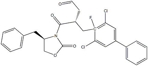 (R)-4-((R)-4-benzyl-2-oxooxazolidin-3-yl)-3-((3,5-dichloro-4-fluoro-[1,1-biphenyl]-4-yl)Methyl)-4-oxobutanal|