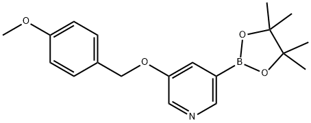 3-[(4-甲氧苯基)甲氧基]吡啶-5-硼酸频哪酯, 956034-20-1, 结构式