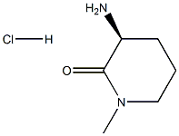 (S)-3-アミノ-1-メチルピペリジン-2-オン塩酸塩 化学構造式