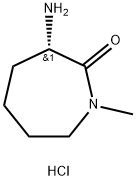 (S)-3-氨基-1-甲基氮杂环庚烷-2-酮盐酸盐, 956109-57-2, 结构式