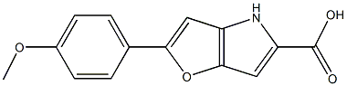 2-(4-Methoxyphenyl)-4H-furo[3,2-b]pyrrole-5-carboxylic Acid, 956296-81-4, 结构式