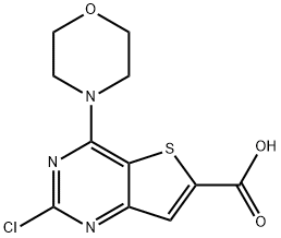 2-氯-4-吗啉代噻吩并[3,2-D]嘧啶-6-羧酸, 956388-76-4, 结构式