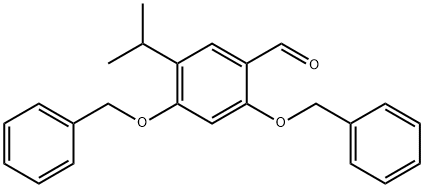 2,4-Bis(benzyloxy)-5-isopropylbenzaldehyde 化学構造式