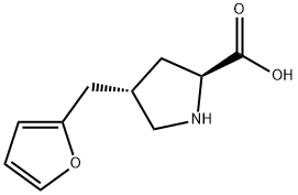 (2S,4S)-4-(furan-2-ylMethyl)pyrrolidine-2-carboxylic acid 化学構造式