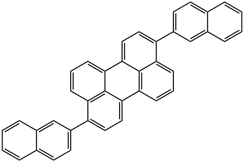 DNP , 3,9-di(naphthalen-2-yl)perylene and 3,10-di(naphthalen-y 化学構造式