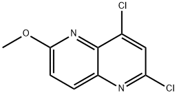 2,4-ジクロロ-6-メトキシ-1,5-ナフチリジン 化学構造式
