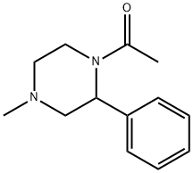 1-(1-Methyl-3-phenylpiperazin-2-yl)ethanone 化学構造式