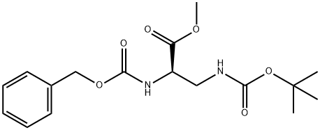 (R)-2-((苄氧基)羰基)氨基)-3-((叔丁氧基羰基)氨基)丙酸甲酯, 96136-12-8, 结构式