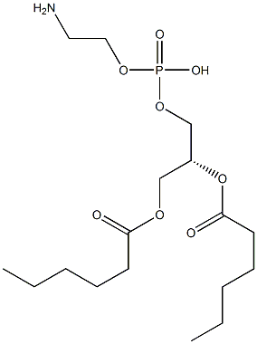1,2-DIHEXANOYL-SN-GLYCERO-3-PHOSPHOETHANOLAMINE;06:0 PE 结构式