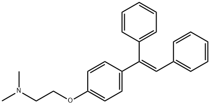 2-[4-[(1E)-1,2-二苯乙烯基]苯氧基]-N,N-二甲基乙胺, 97151-10-5, 结构式