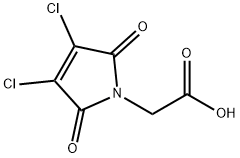 1H-Pyrrole-1-acetic acid, 3,4-dichloro-2,5-dihydro-2,5-dioxo- Struktur