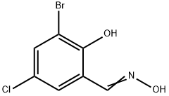 (E)-3-broMo-5-chloro-2-hydroxybenzaldehyde oxiMe 化学構造式