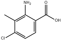 2-アミノ-4-クロロ-3-メチル安息香酸 化学構造式