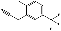 2-METHYL-5-(TRIFLUOROMETHYL)PHENYLACETONITRILE 化学構造式
