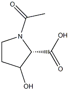 N-Acetyl-L-Hydroxyproline 化学構造式