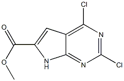 Methyl 2,4-dichloro-7H-pyrrolo[2,3-d]pyriMidine-6-carboxylate Structure