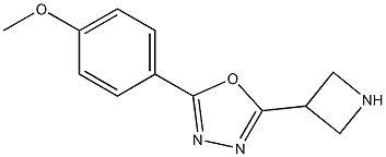 2-Azetidin-3-yl-5-(4-Methoxy-phenyl)-[1,3,4]oxadiazole,,结构式