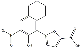 5-(2-hydroxy-3-nitro-5,6,7,8-tetrahydronaphthalen-1-yl)furan-2-carboxylic acid,,结构式