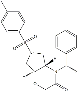 (4aS,7aS)-4-((S)-1-phenylethyl)-6-tosylhexahydropyrrolo[3,4-b][1,4]oxazin-3(2H)-one|