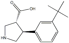 (+/-)-trans-4-(3-tert-butyl-phenyl)-pyrrolidine-3-carboxylic acid Structure