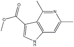 4,6-DiMethyl-5-azaindole-3-carboxylic acid Methyl ester Structure