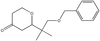 2-(1-(benzyloxy)-2-Methylpropan-2-yl)dihydro-2H-pyran-4(3H)-one 化学構造式