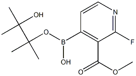 2-Fluoro-3-(Methoxycarbonyl)pyridine-4-boronic acid pinacol ester 结构式