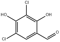 3,5-Dichloro-2,4-dihydroxybenzaldehyde 化学構造式