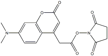 7-(二甲氨基)香豆素-4-乙酸 N-琥珀酰亚胺酯, , 结构式